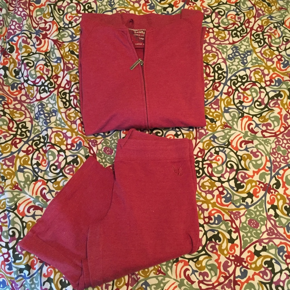Red Sweat Suit